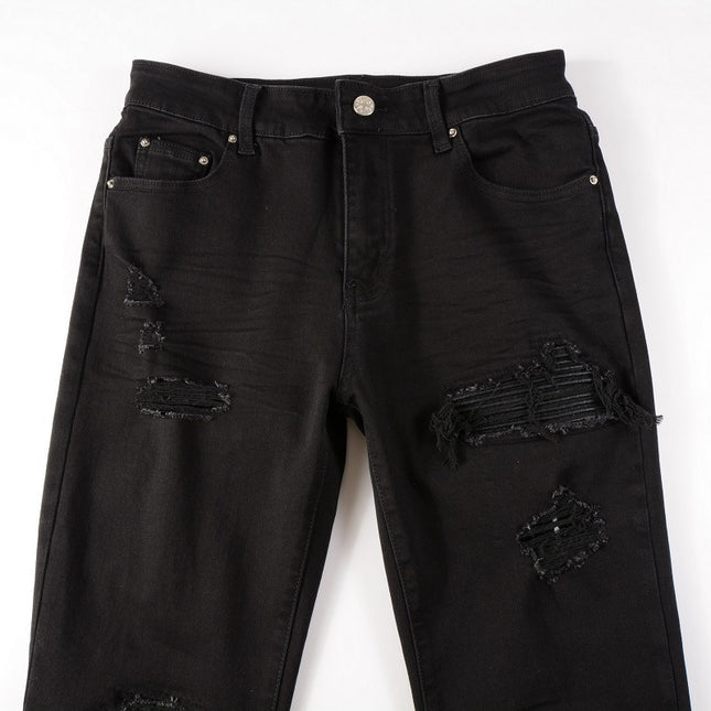 Jeans Men's High Street Fashion Brand Street Ripped Jeans