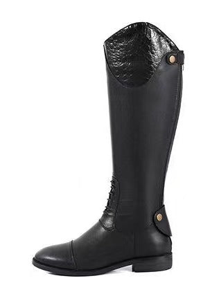 Autumn Winter Retro Below The Knee Irregular Riding Boots