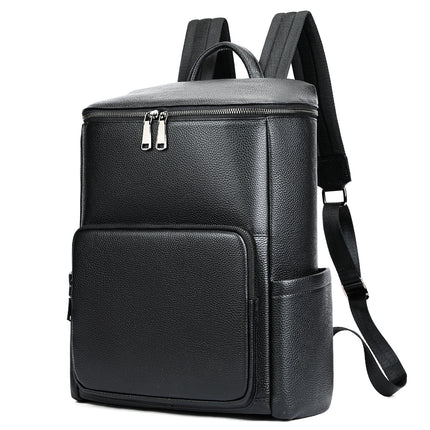 Mens Leather Commuter Casual Laptop Backpack