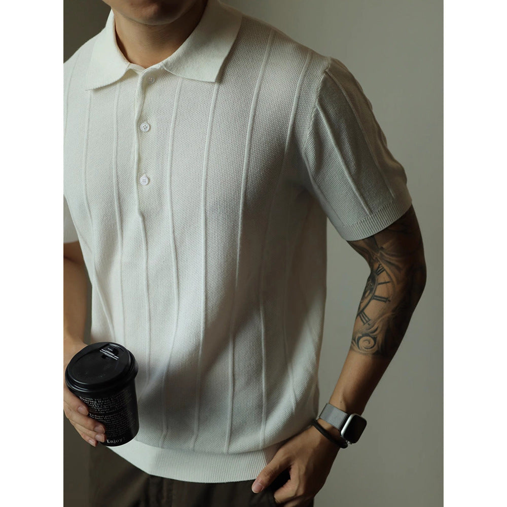 American T-shirt Young Solid Color BASIC Top Men