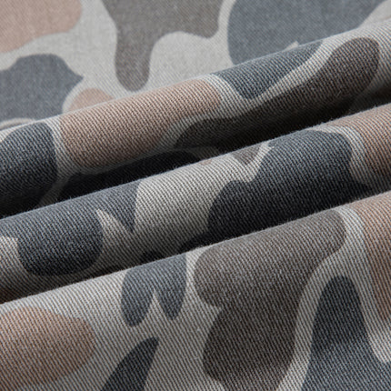 Multicolour Plus Size Camouflage Print High Rise Barrel Jeans