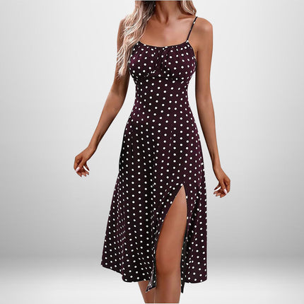 Elegant Floral Ruched Cami Dress