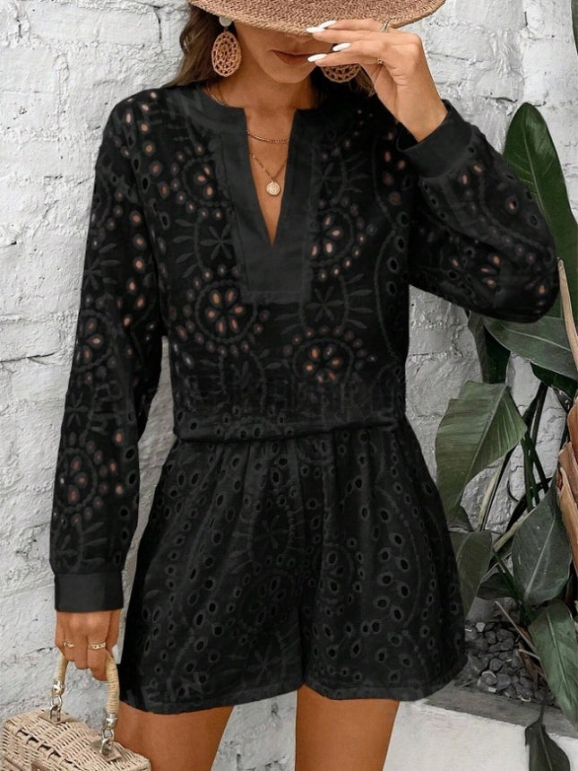 Loose V-Neck Fashionable Casual Womens Set