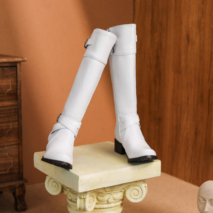 Women's Belt Buckle Plus Size High Leg Boot