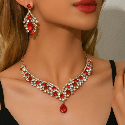 Retro Two-piece Necklace And Earring Set From Europe And The US