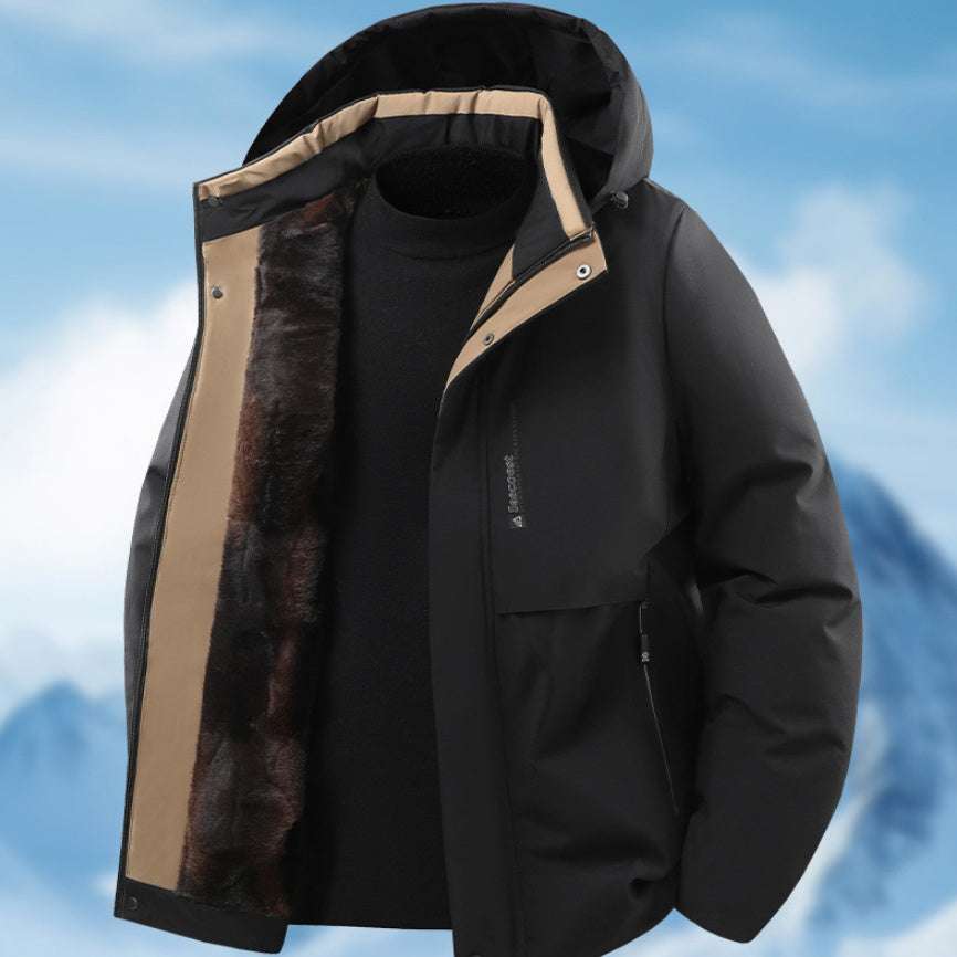 Men's Graphene Warm Thickened Casual Cotton-padded Clothes Coat