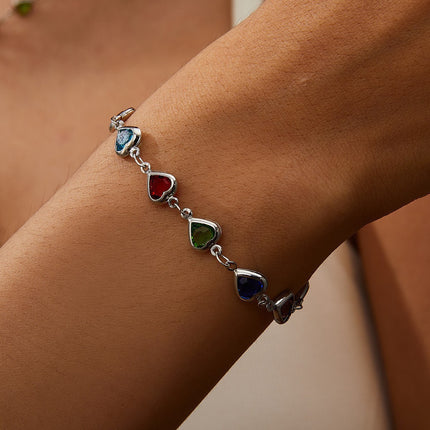 Fashionable Colorful Heart Bracelet For Women