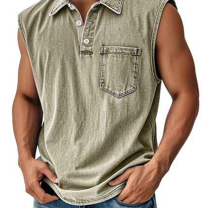 3D Digital Printing Men's Button Polo Shirt Short Sleeve