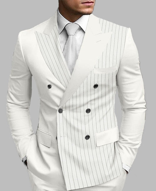 New Men's Printed Posterior Median Split Suit Jacket