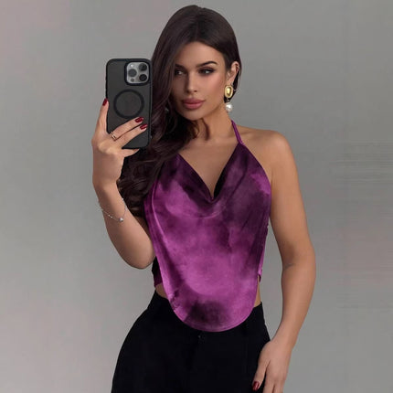 Women's Y2K Halter Neck V-Neck Backless Camisole