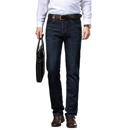 Stretch Jeans Autumn And Winter Loose Plus Size Business Casual Pants