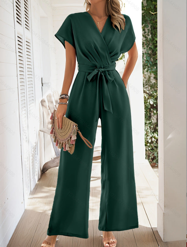 Solid Color Women's Jumpsuit Series Belt