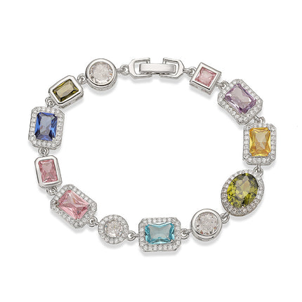 Retro Light-luxury Geometric Jewelry Set Featuring A Bracelet And Necklace