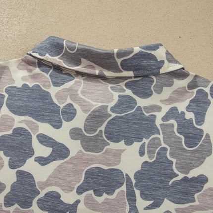 Multicolour Casual Camo V-Neck Buttoned Plus Size Sweatshirt