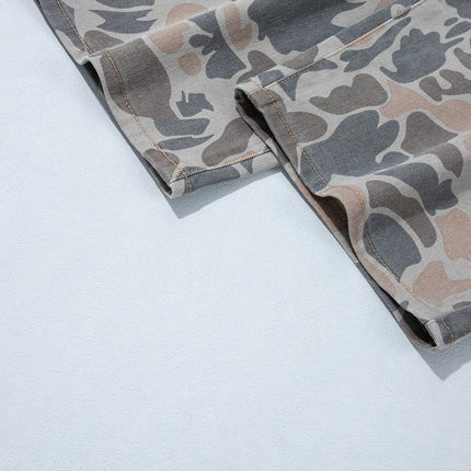 Multicolour Plus Size Camouflage Print High Rise Barrel Jeans
