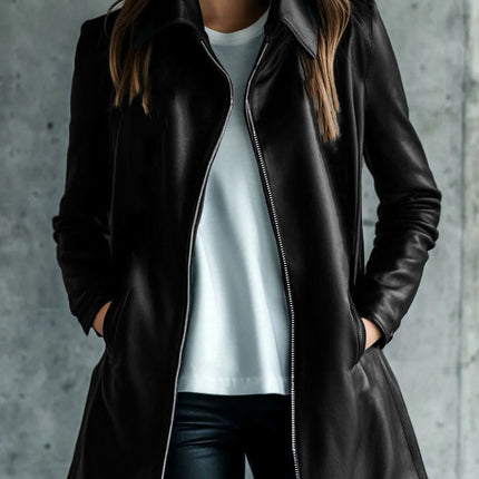 Women's Leather Jacket Elegant High-grade Versatile Casual