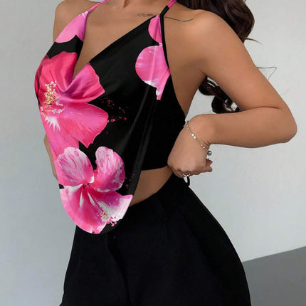 Women's Y2K Halter Neck V-Neck Backless Camisole