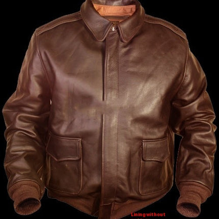 Retro Oversized US Air Force Fur Leather Coat