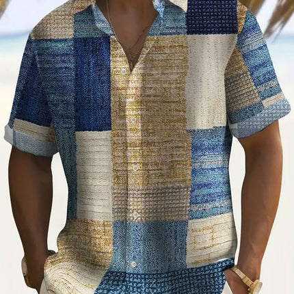 Retro Men's Fashion Plaid Printed Casual Shirt