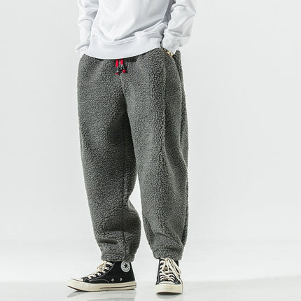 Lamb Wool Warm Trousers Japanese Men's Cotton Pants Plus Size Harem Pants