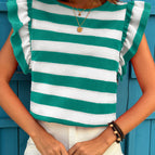 Green Stripe / S / 95%Polyester+5%Elastane
