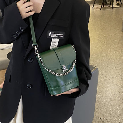 Leather Chain Women's First Layer Leather One-shoulder Crossbody Bag