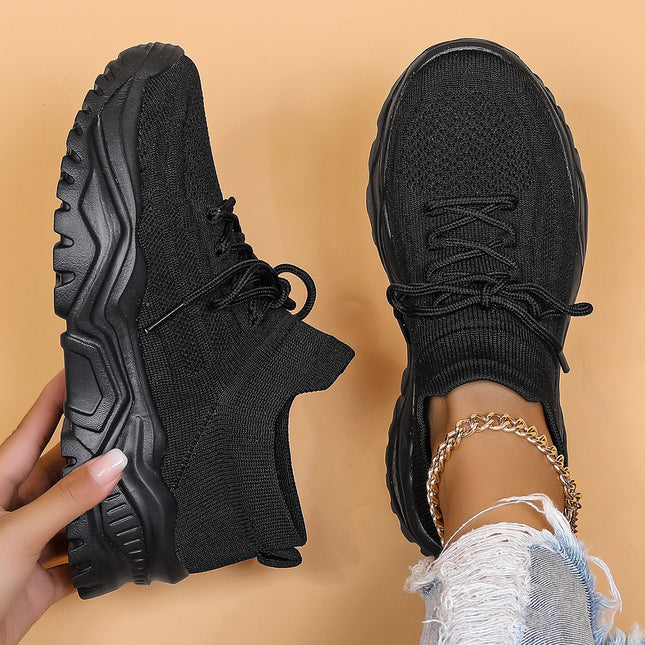 Plus Size Sports Women's Shoes Breathable Flying Woven Lazy Shoes