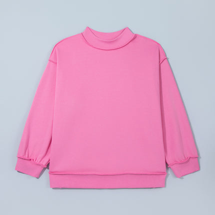 Racing Red Exposed Seam Detail Reversible Double Wear Plus Size Sweatshirt