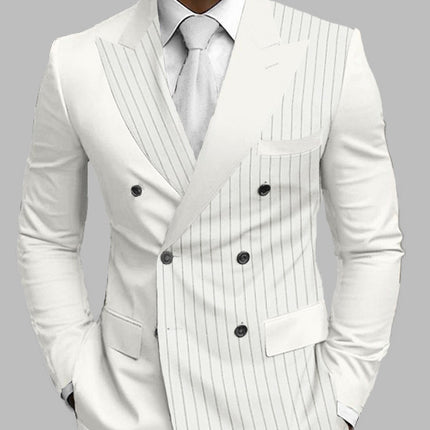 New Men's Printed Posterior Median Split Suit Jacket