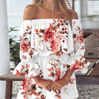 White Flower Printing / 2XL