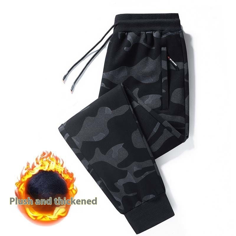 Men's Autumn Winter Cotton Casual Plus-sized Ankle Banded Pants