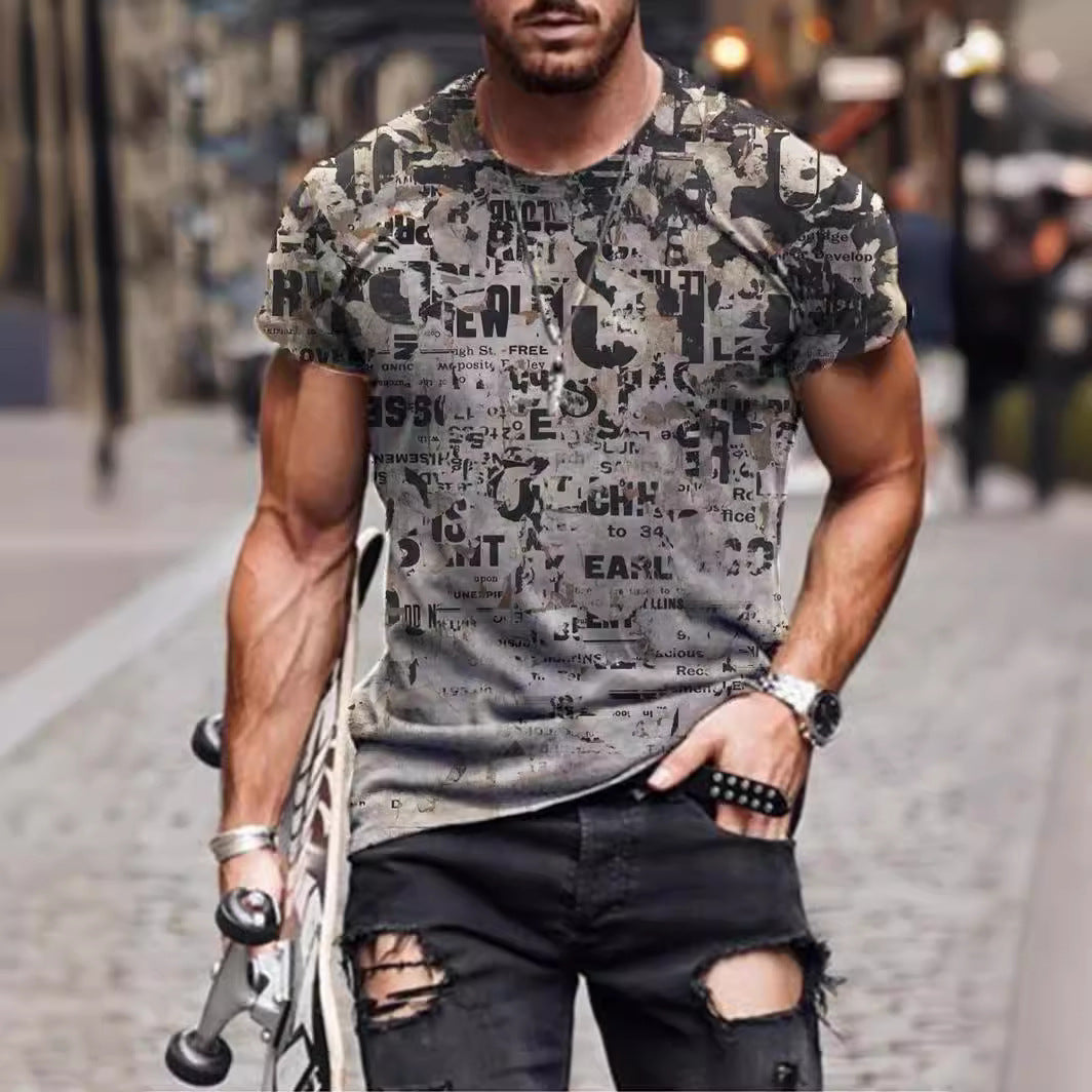 Men's Printed Short-sleeved T-shirt
