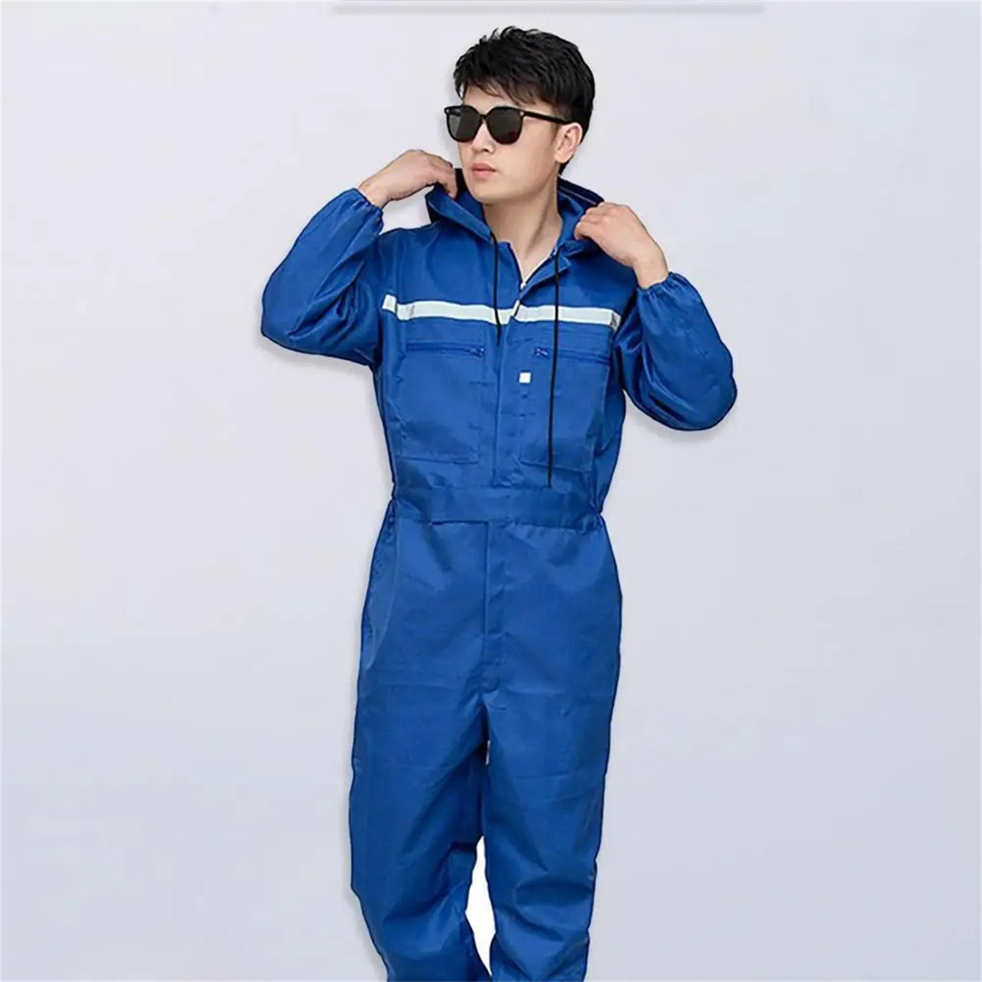Men's One-piece Hooded Work Suit