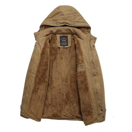 New Men's Jacket Fleece-lined Warm