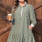 Green / 1X / 55%Cotton+45%Viscose