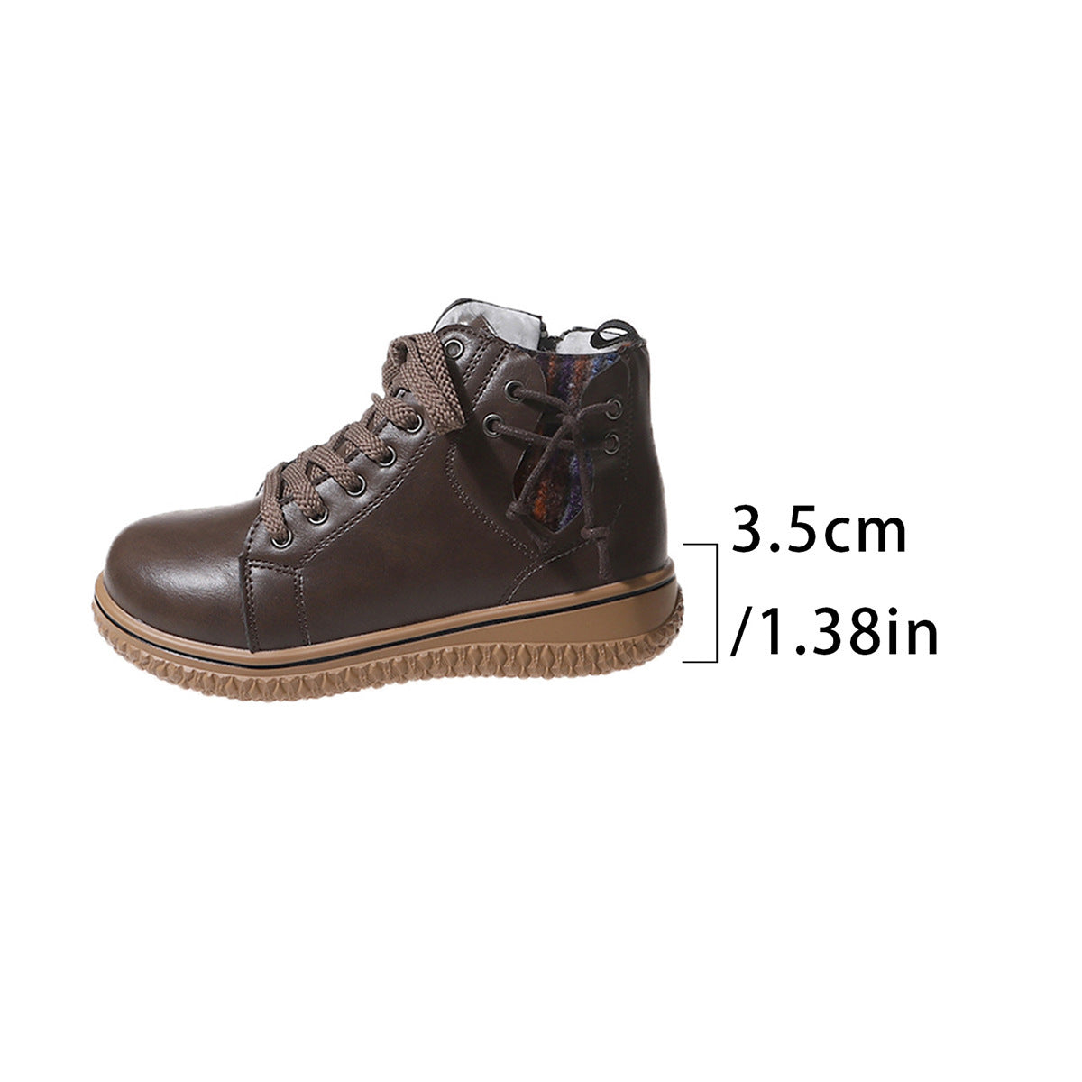 Women's Flat Heel Martin Boots Lace-up Zip Cotton-padded