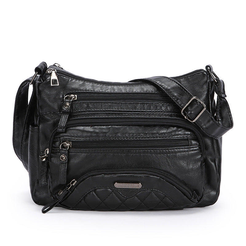 New Fashion Soft Leather Trendy Casual One-shoulder Crossbody