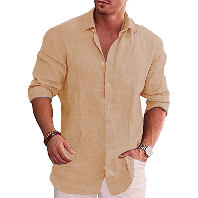3D Printed Casual Men's Solid Color Shirt Slim Lapel