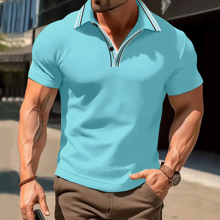 Menswear Thin T-shirt Breathable Lapels Button