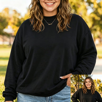 Racing Red Exposed Seam Detail Reversible Double Wear Plus Size Sweatshirt
