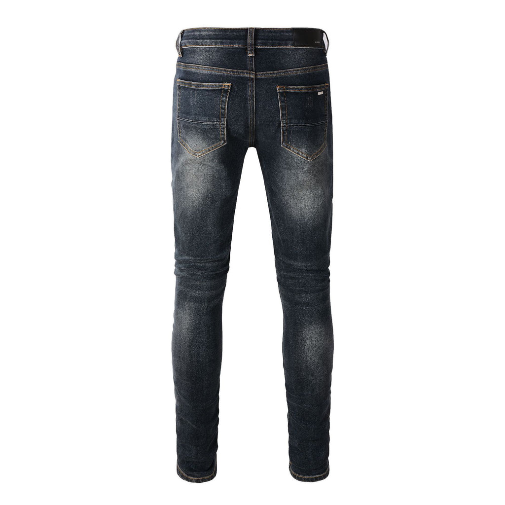 European And American Fashion Street Fashion Close-fitting And Slim-fitting Skinny Jeans