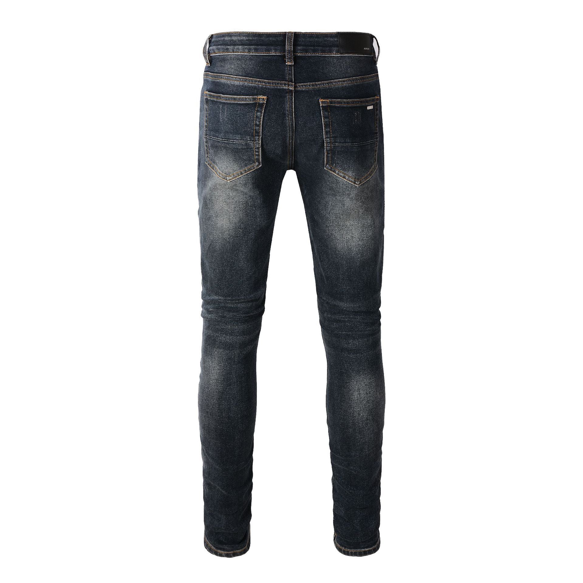 European And American Fashion Street Fashion Close-fitting And Slim-fitting Skinny Jeans