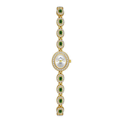 Mid-ancient Fashion Oval Colored Gems Rainbow Light Luxury Watch