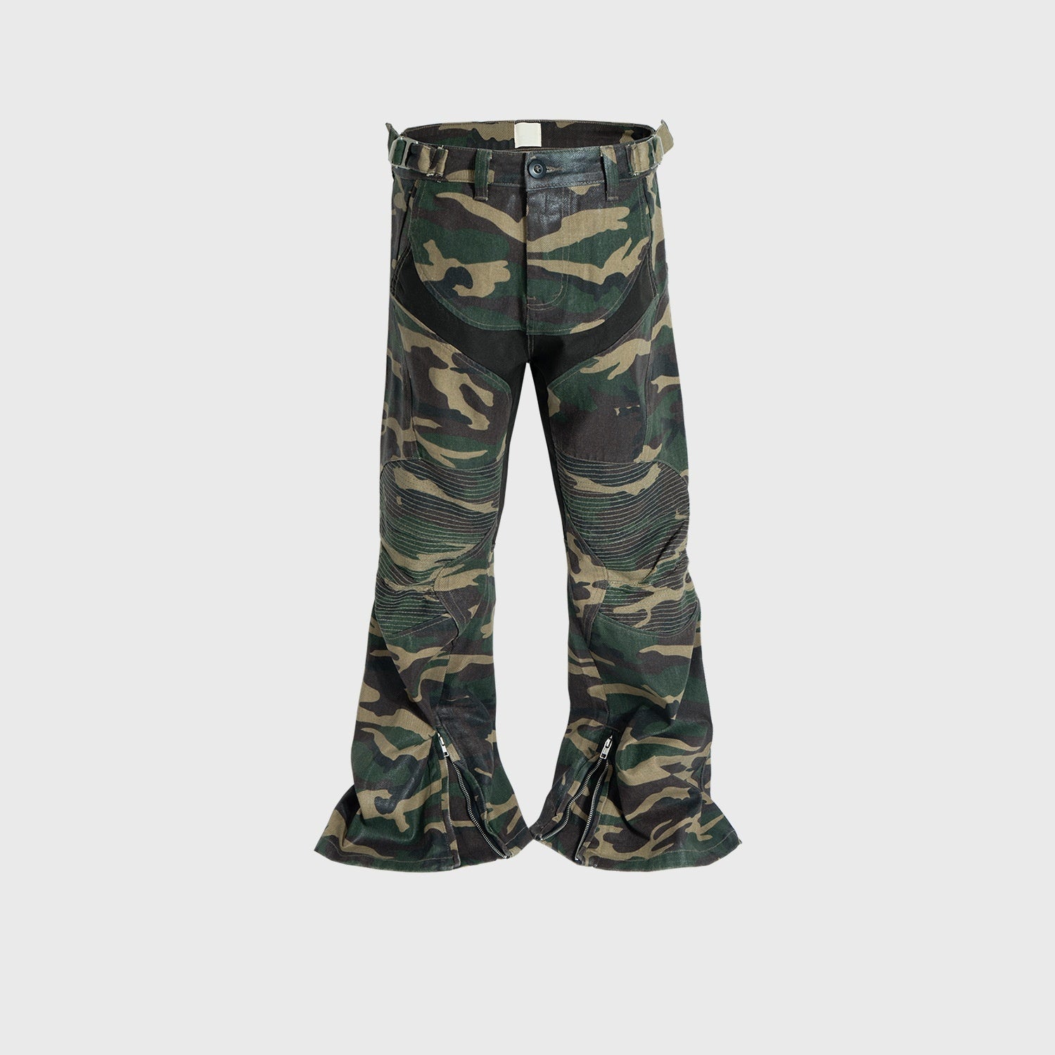 Men's Same Stitching Design Zipper Wide Leg Pants