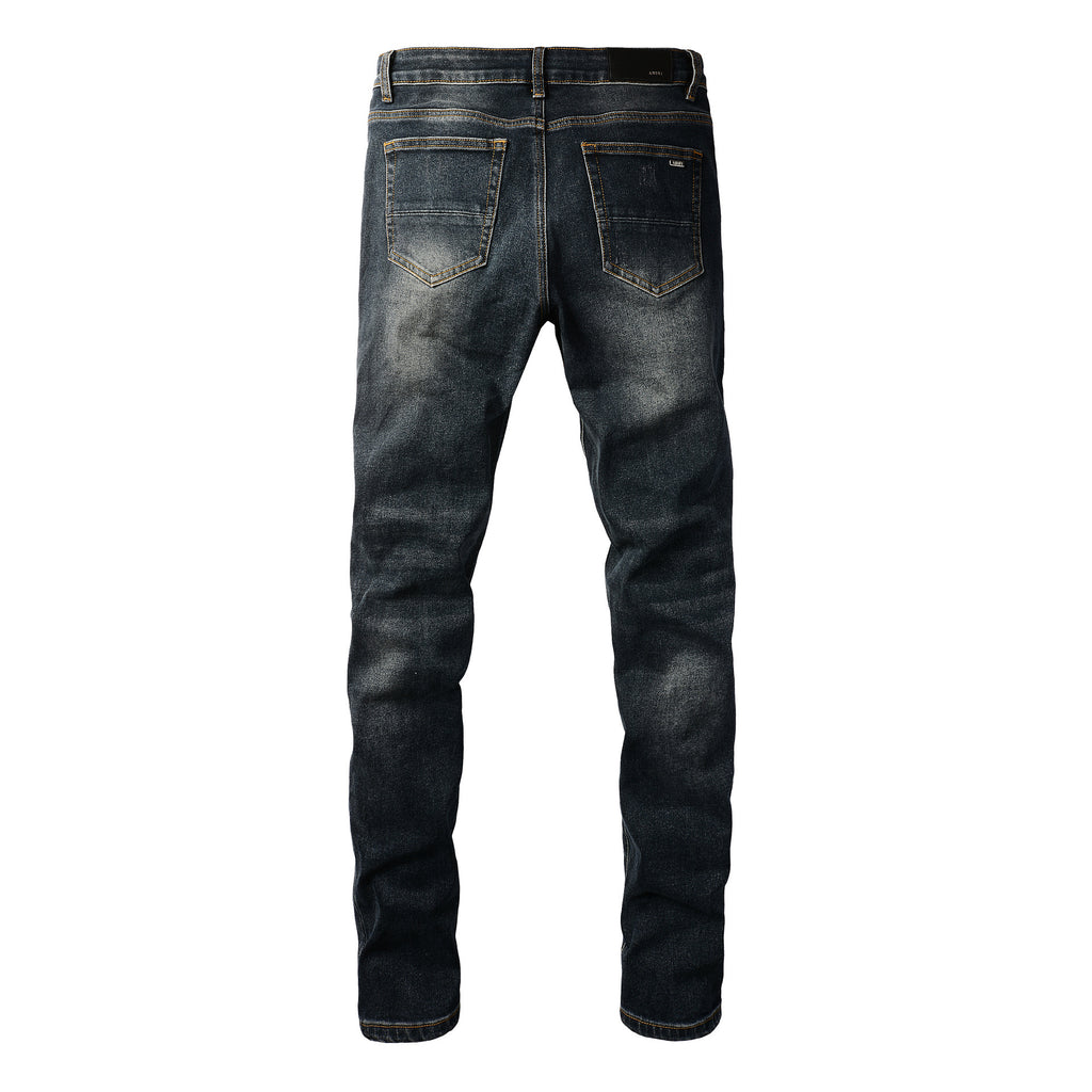 European And American Fashion Street Fashion Close-fitting And Slim-fitting Skinny Jeans