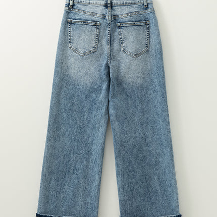 Myosotis High Rise Button Zip Fly Medium Wash Jeans