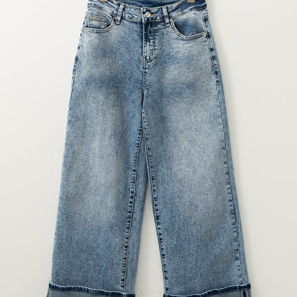 Myosotis High Rise Button Zip Fly Medium Wash Jeans