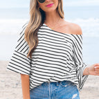 Black Stripe / S / 50%Viscose+45%Polyester+5%Elastane