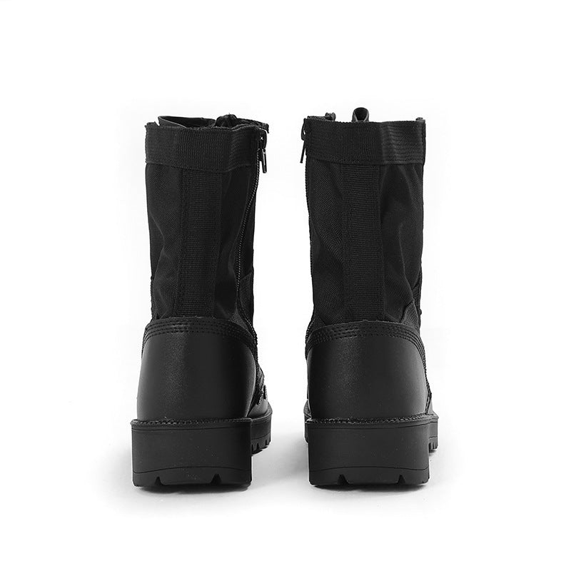 High-top Outdoor Black Breathable Wear-resistant Hiking Boots