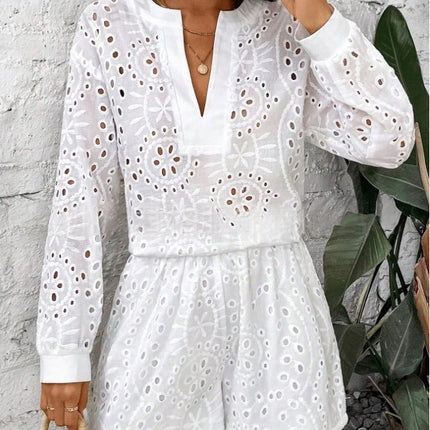 Loose V-Neck Fashionable Casual Womens Set